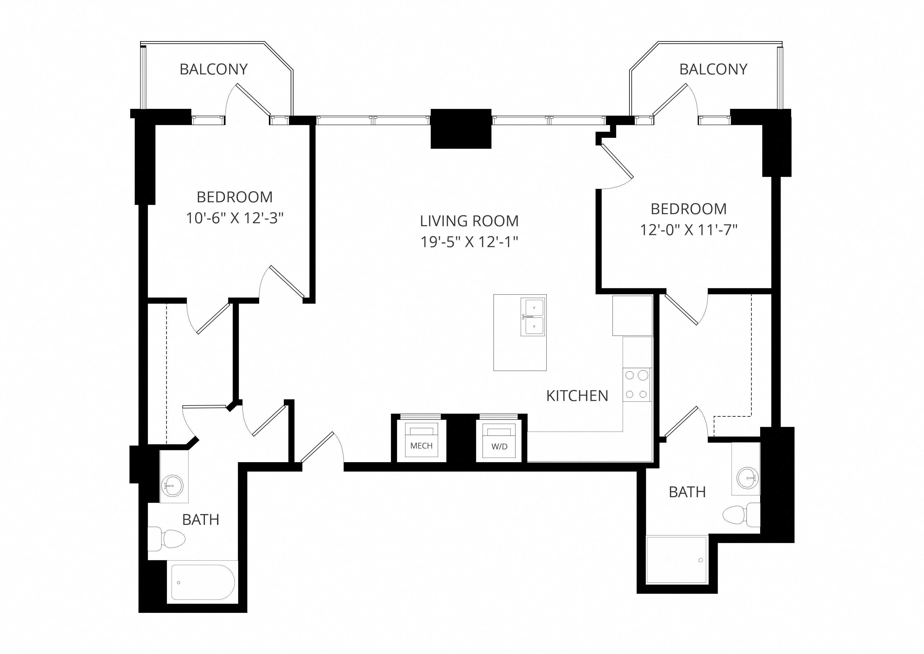 B5_TwoBedroom floor plan